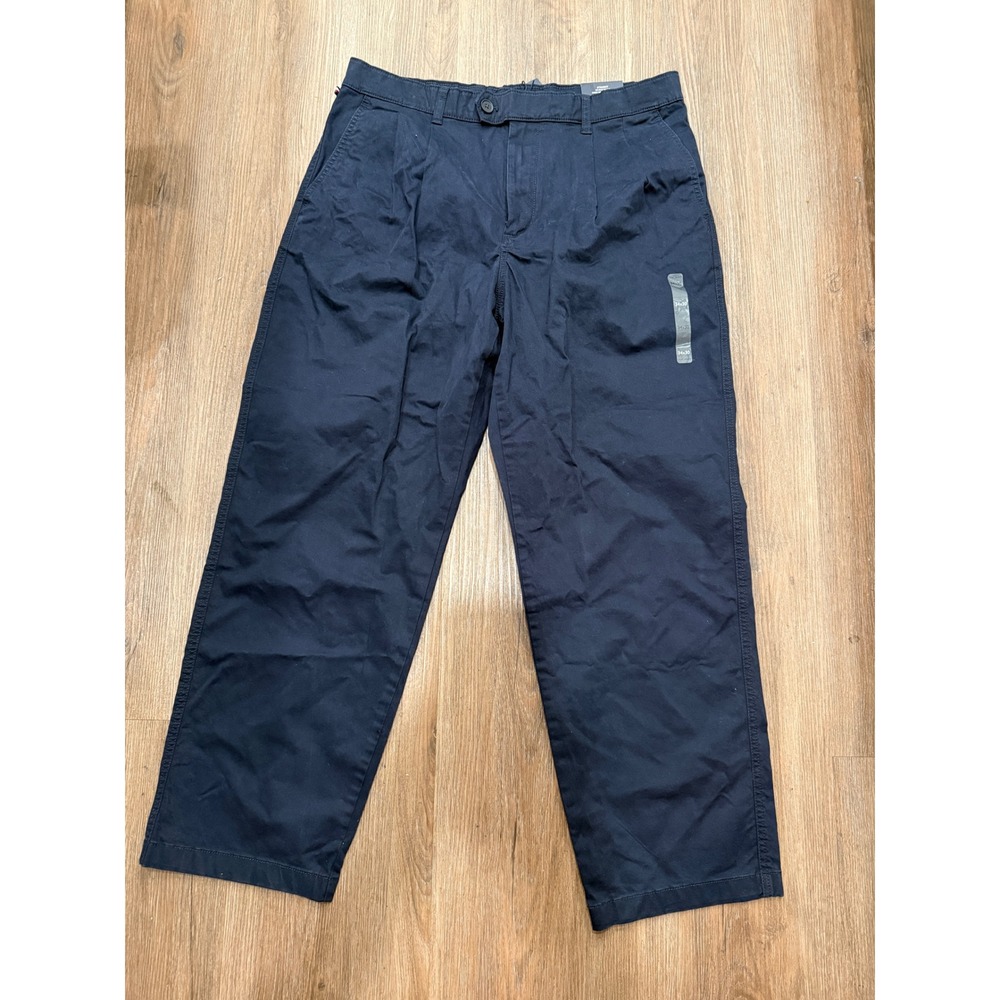 Tommy Hilfiger Mens THFlex Straight Leg Chino Pants Navy Blue 34x30 78JA842 NEW
